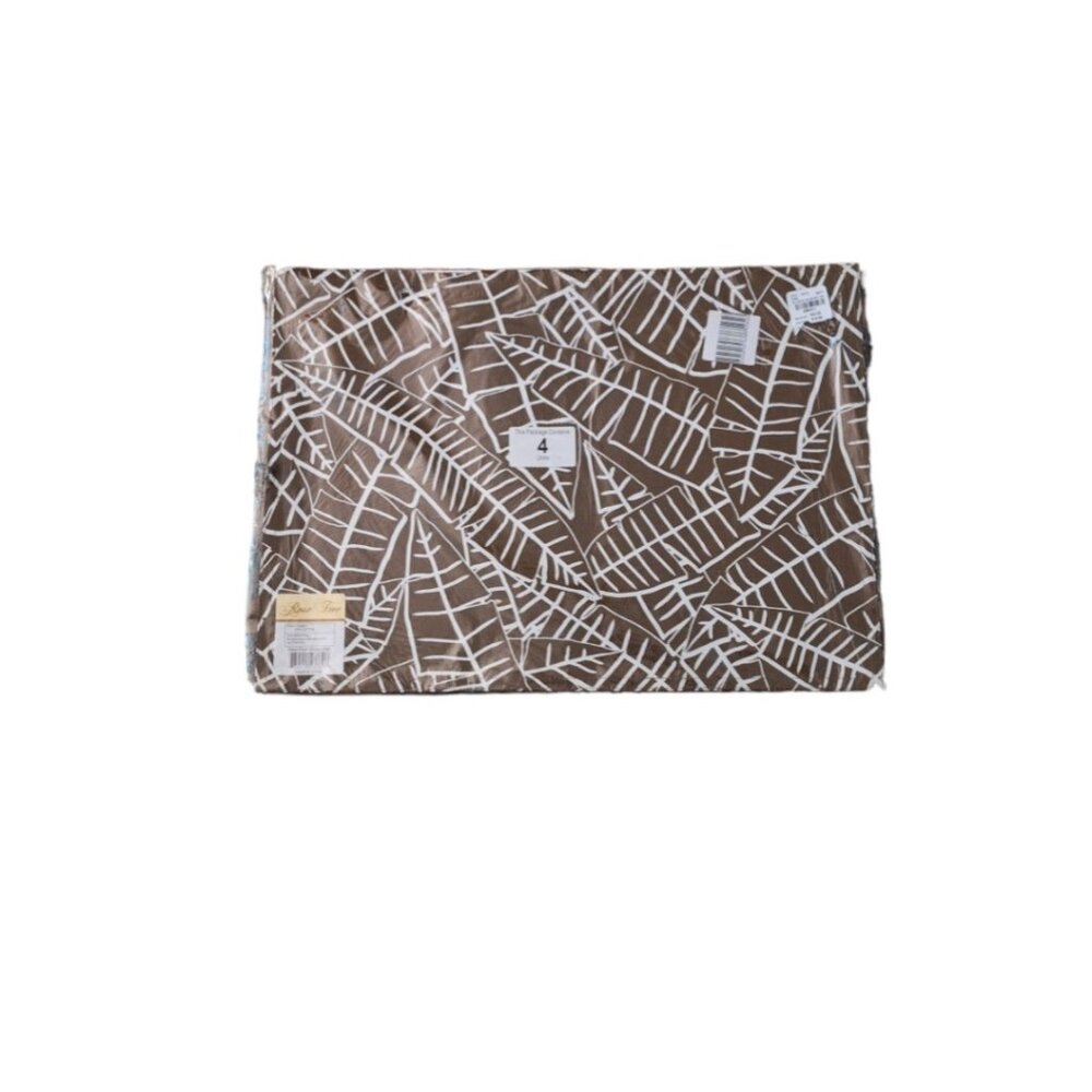 4 Rose Tree 100% Cotton 13”x18” West Palm Brown Placemats